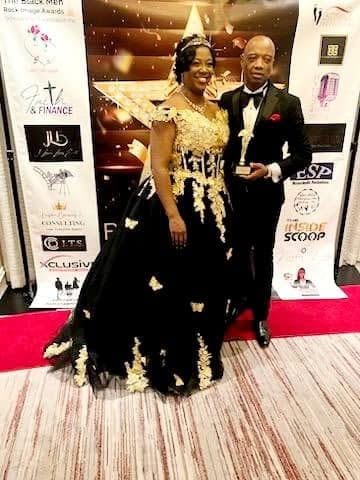 Couple on the Red Carpet at the 2023 Step-and-Repeat