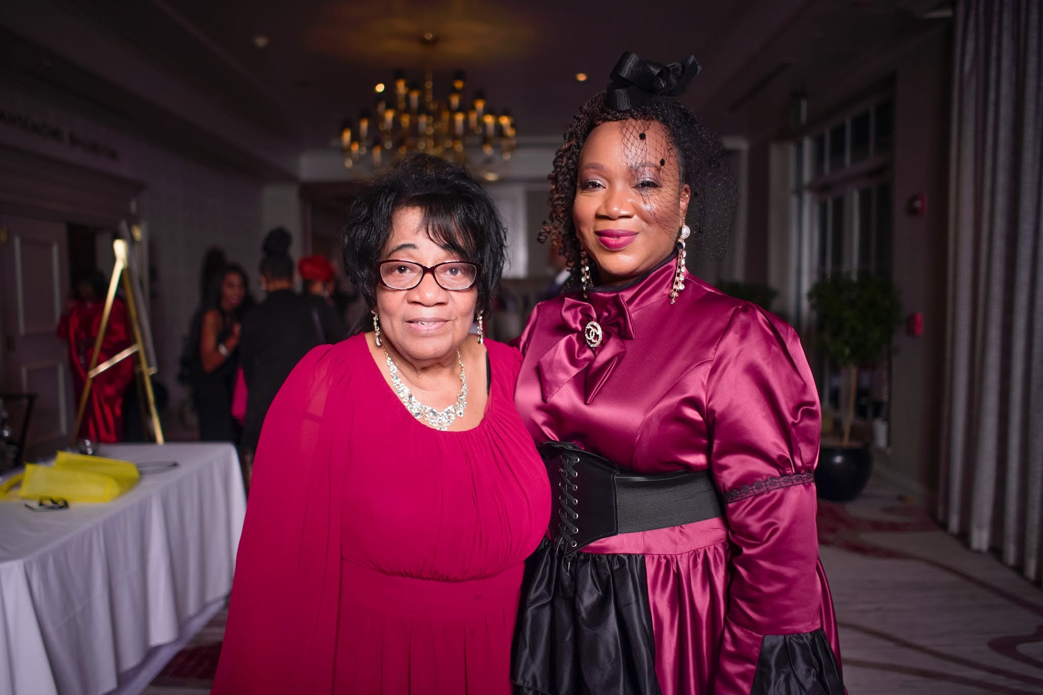 Guests in Red and Magenta at the 2023 Gala Reception