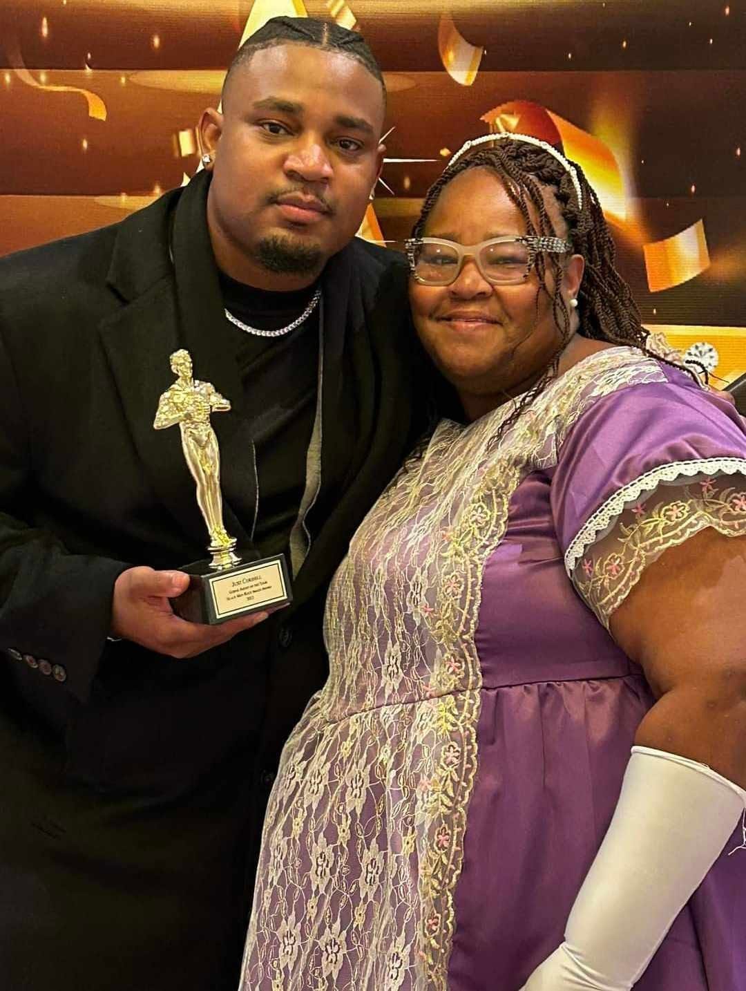 Honoree Holding Award at the 2023 Scholarship Ball
